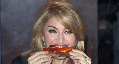 Madonna eating the spleen of her adopted African child.
